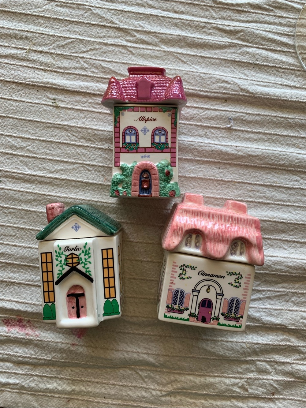 Bundle of 3 Vintage Avon Spice Town Containers